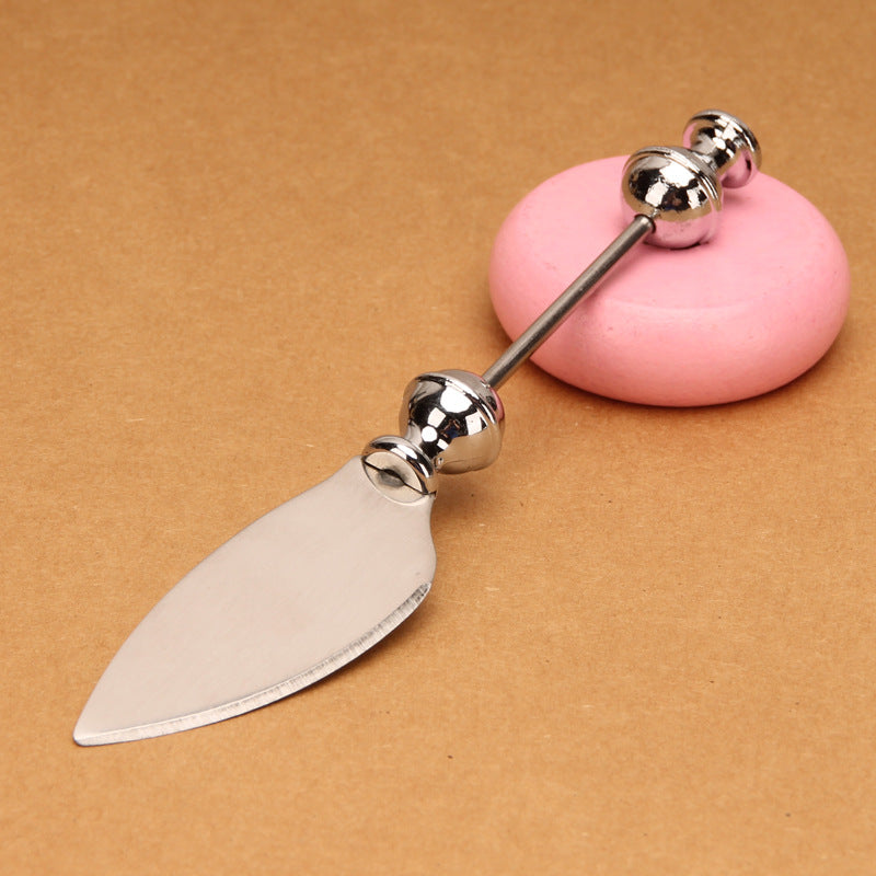 Wholesale Beadable Utensils DIY Stainless Steel Pizza Shovel Bread  Butter Cream Table Cutlery